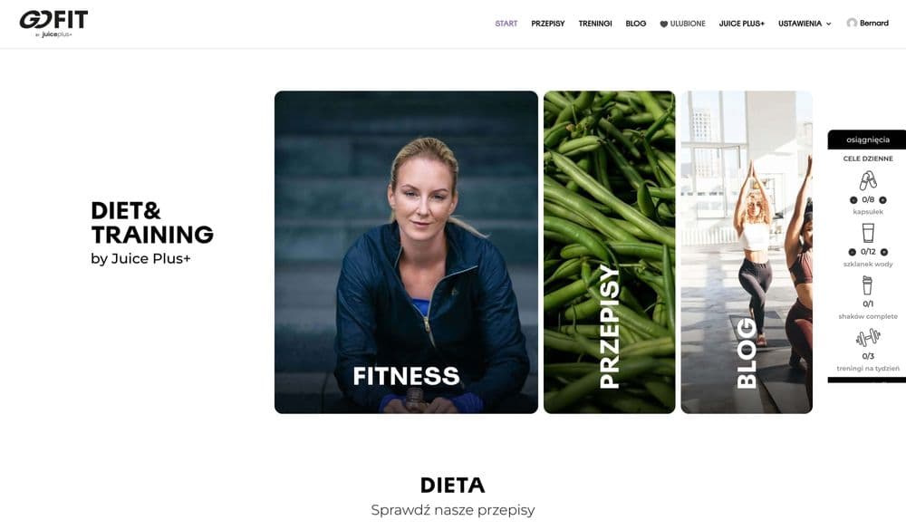 Training platform and nutrition plan for Juice Plus+ 1