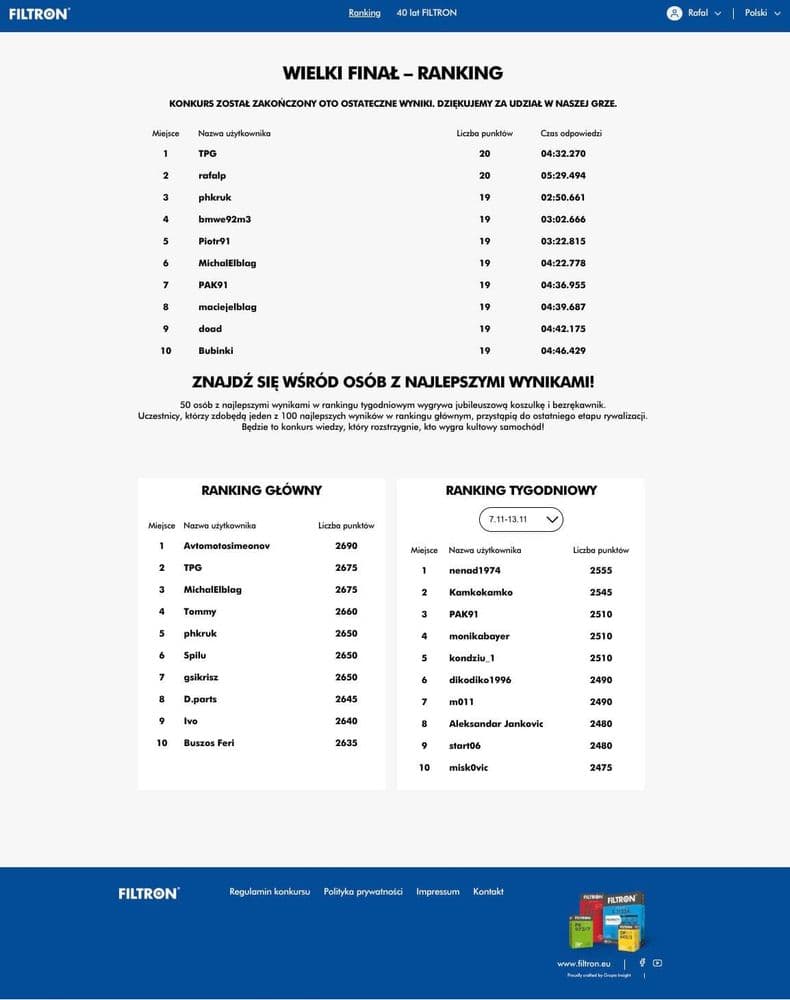 40th anniversary of the FILTRON brand 4